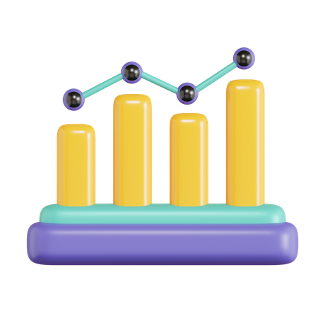 Gráfico de análise  3D Icon