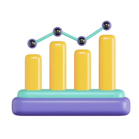 Gráfico de análise  3D Icon