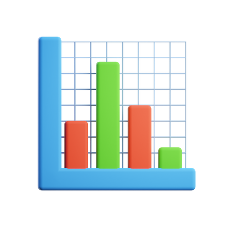 Gráfico de análise  3D Illustration