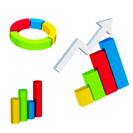 Gráfico de análise  3D Icon