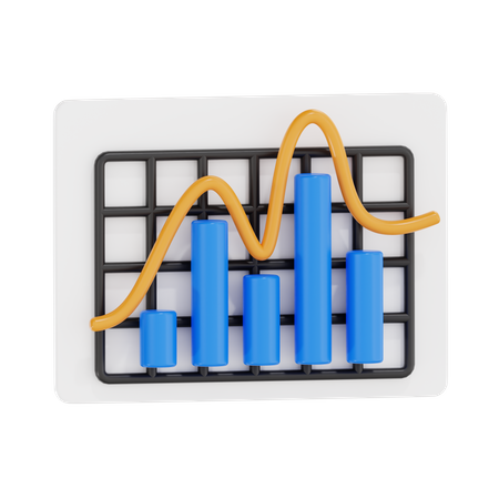 Gráfico de análise de dados  3D Icon