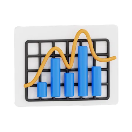 Gráfico de análise de dados  3D Icon