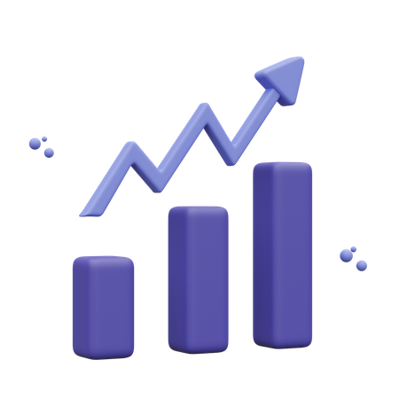 Gráfico de análise de negócios  3D Icon