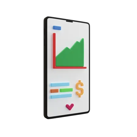 Gráfico de análise de negócios  3D Illustration