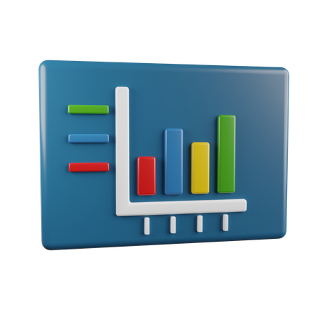 Gráfico de análisis  3D Icon