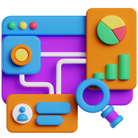 Gráfico de análisis de datos  3D Icon