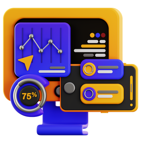 Tabla de análisis en línea  3D Icon