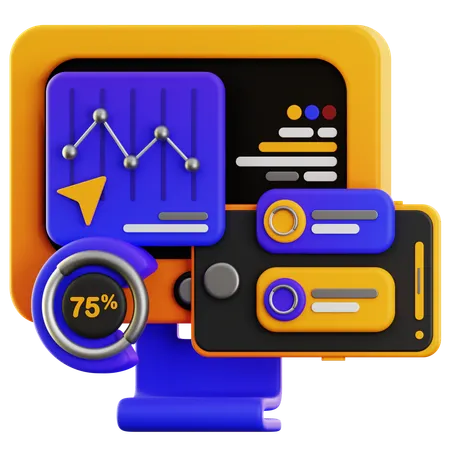 Tabla de análisis en línea  3D Icon