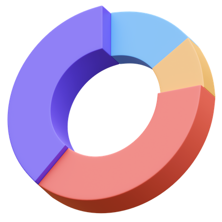 Gráfico de anillos  3D Icon