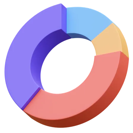 Gráfico de anillos  3D Icon