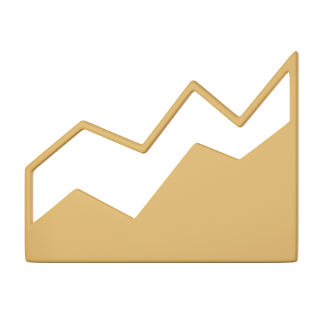 Gráfico de áreas apiladas  3D Icon