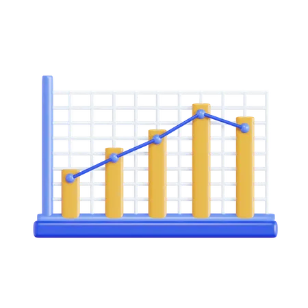 Gráfico de barras  3D Icon