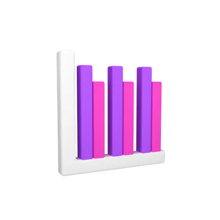 Gráfico de barras  3D Icon