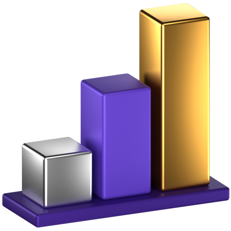 Gráfico de barras  3D Icon