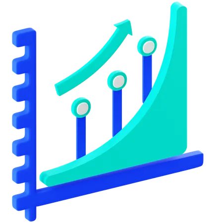 Gráfico de barras  3D Icon