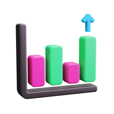 Gráfico de barras  3D Icon