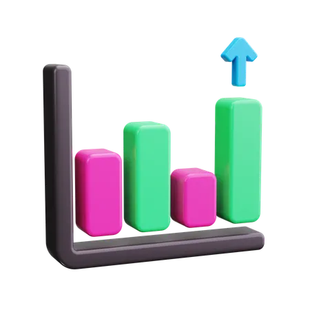 Gráfico de barras  3D Icon