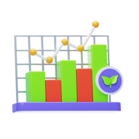 Gráfico de barras  3D Icon