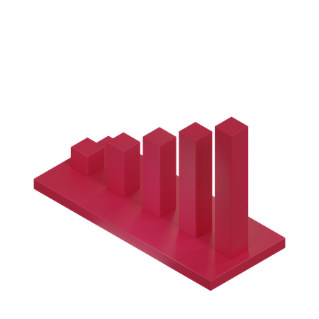 Gráfico de barras  3D Icon