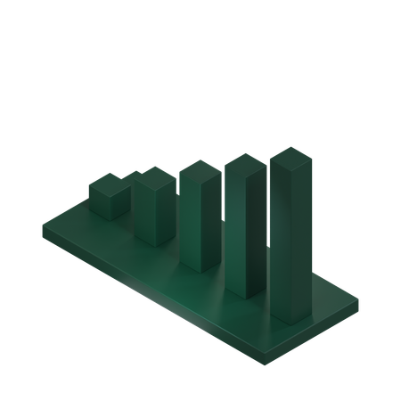 Gráfico de barras  3D Icon