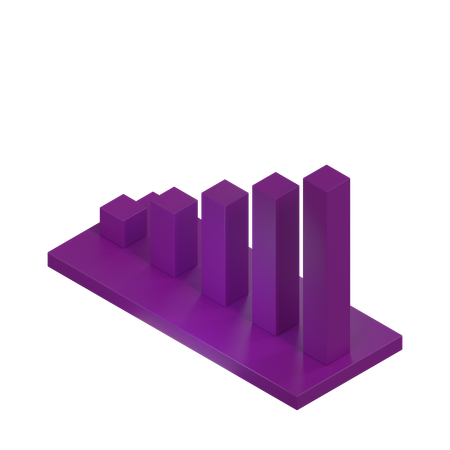 Gráfico de barras  3D Icon