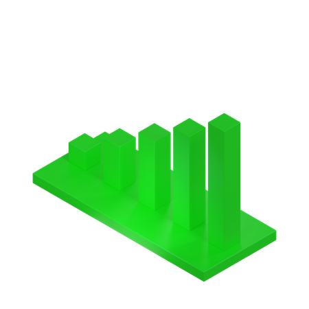 Gráfico de barras  3D Icon