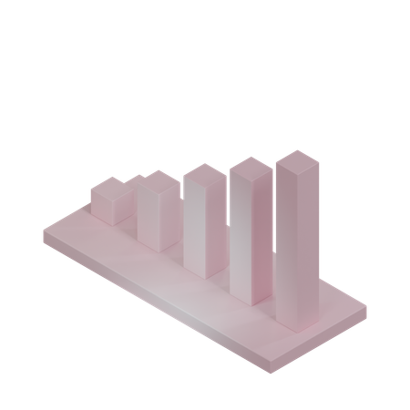 Gráfico de barras  3D Icon