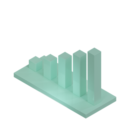 Gráfico de barras  3D Icon