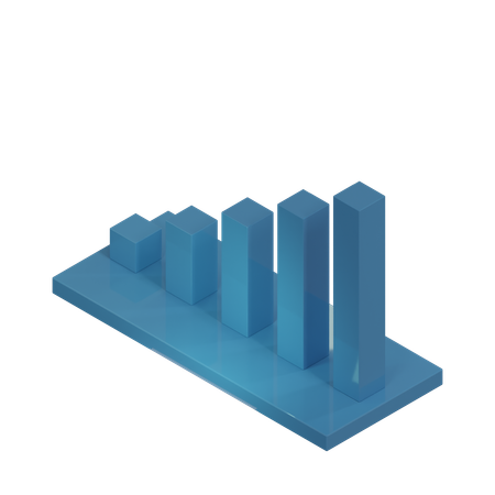 Gráfico de barras  3D Icon