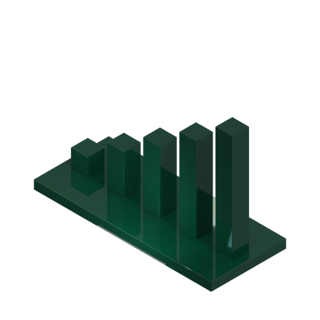 Gráfico de barras  3D Icon