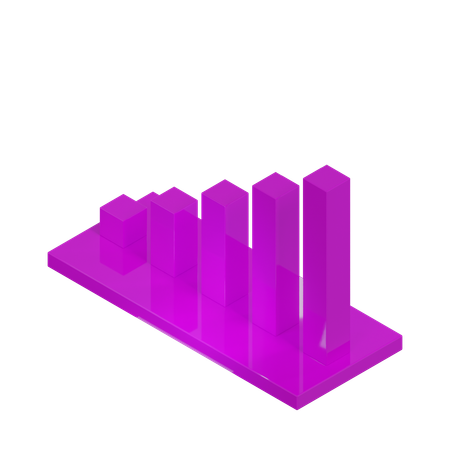 Gráfico de barras  3D Icon