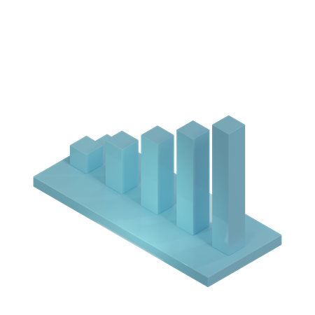 Gráfico de barras  3D Icon