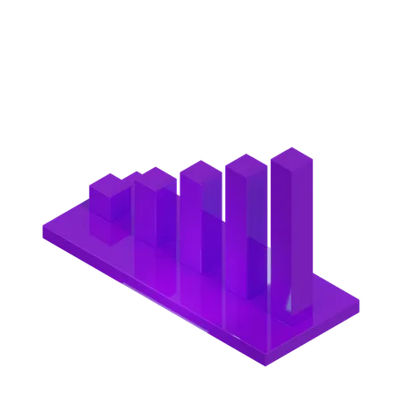 Gráfico de barras  3D Icon