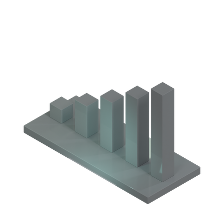 Gráfico de barras  3D Icon