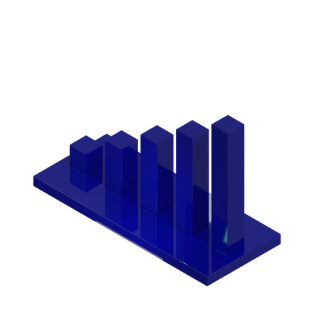 Gráfico de barras  3D Icon