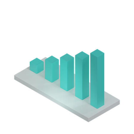 Gráfico de barras  3D Icon