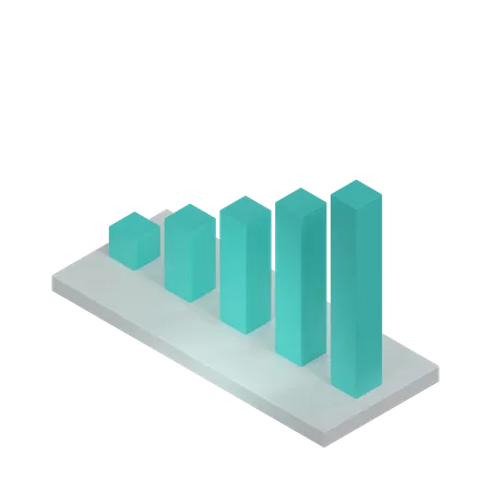 Gráfico de barras  3D Icon