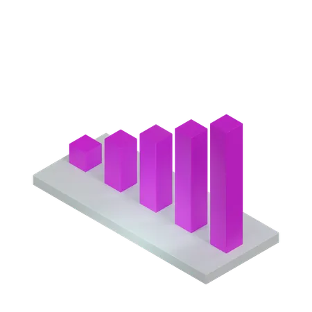 Gráfico de barras  3D Icon