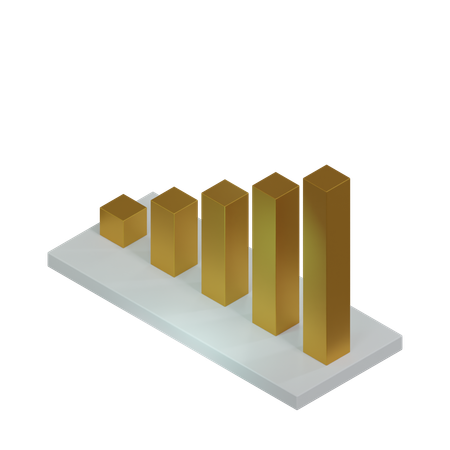 Gráfico de barras  3D Icon