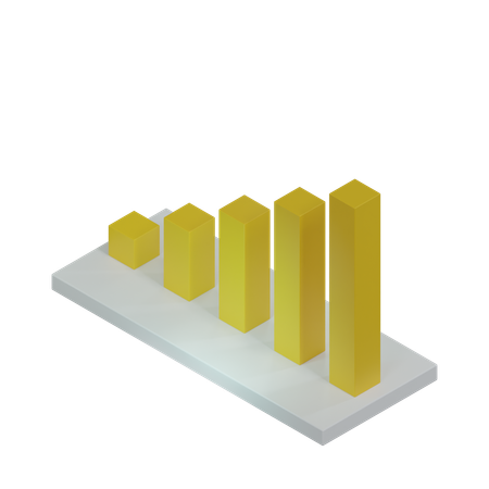 Gráfico de barras  3D Icon