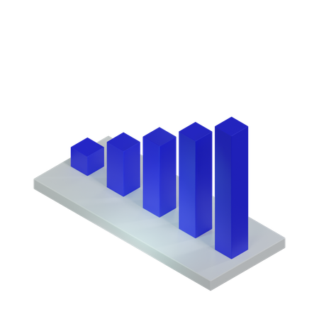 Gráfico de barras  3D Icon