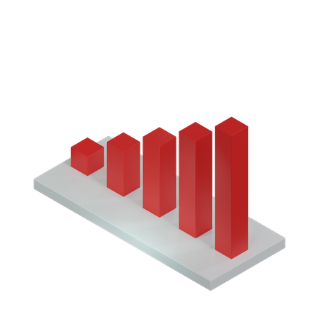 Gráfico de barras  3D Icon