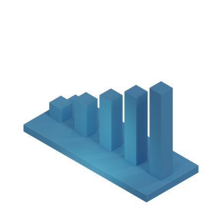 Gráfico de barras  3D Icon