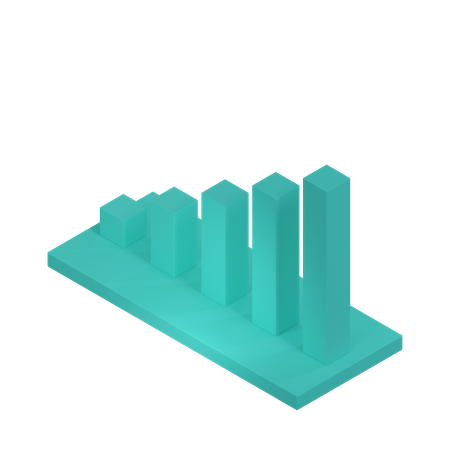 Gráfico de barras  3D Icon