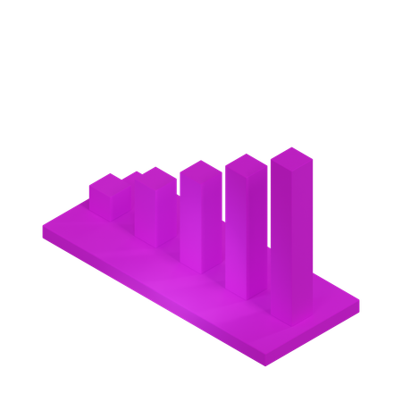 Gráfico de barras  3D Icon