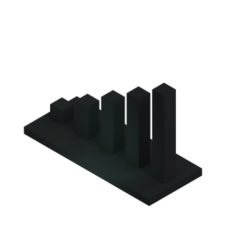 Gráfico de barras  3D Icon