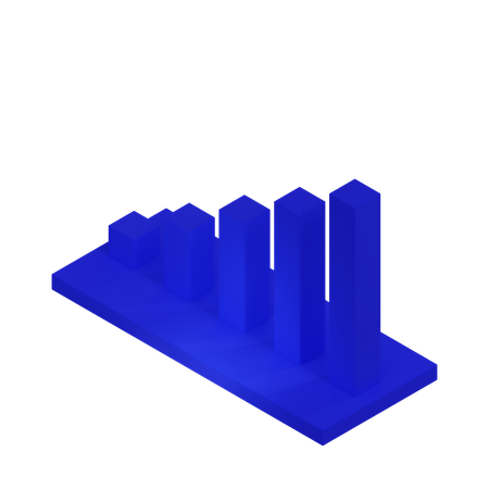 Gráfico de barras  3D Icon