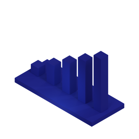 Gráfico de barras  3D Icon