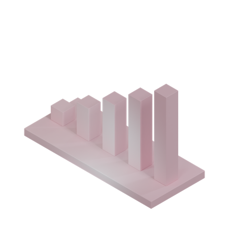 Gráfico de barras  3D Icon