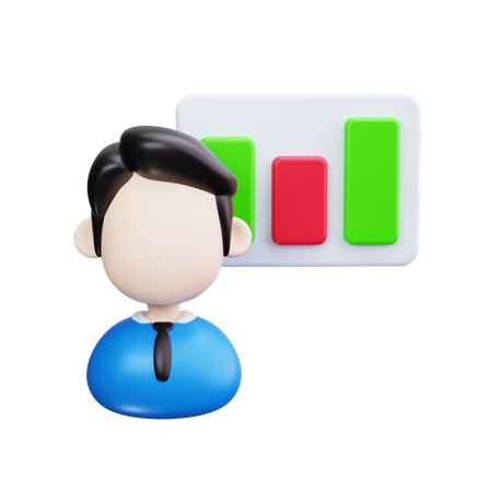 Gráfico de barras  3D Icon